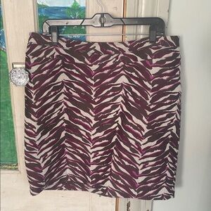 Stylish Zebra Print Skirt - Pink and Brown